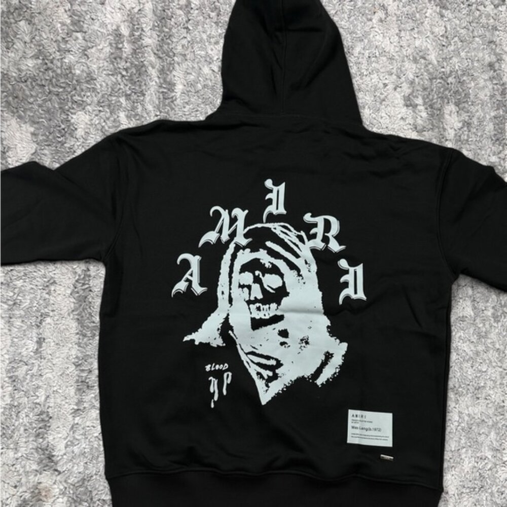 AMIRI Grim Reaper MA Logo Men's Large Hoodie